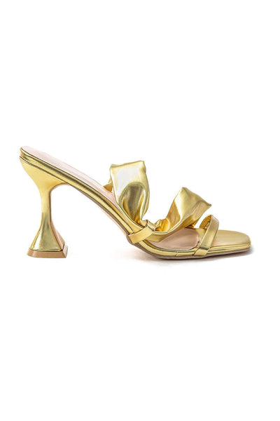 Clara™ Metallic Square Toe High Heel