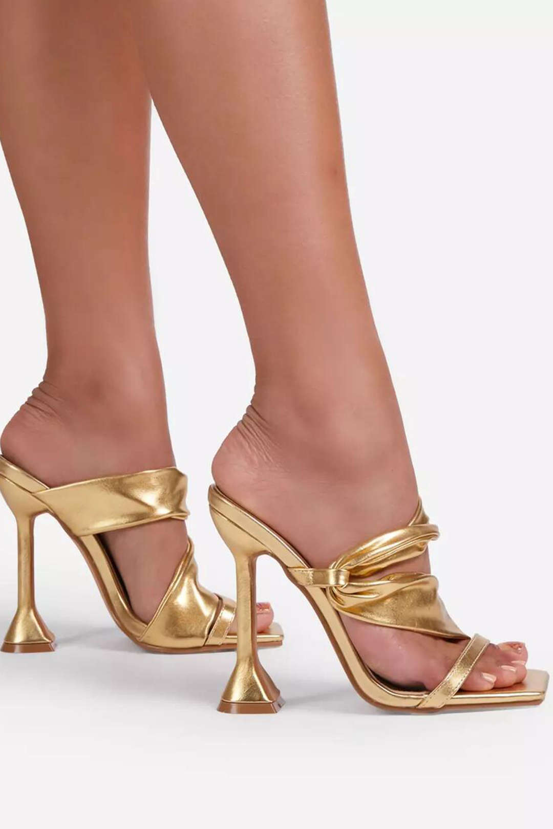 Clara™ Metallic Square Toe High Heel