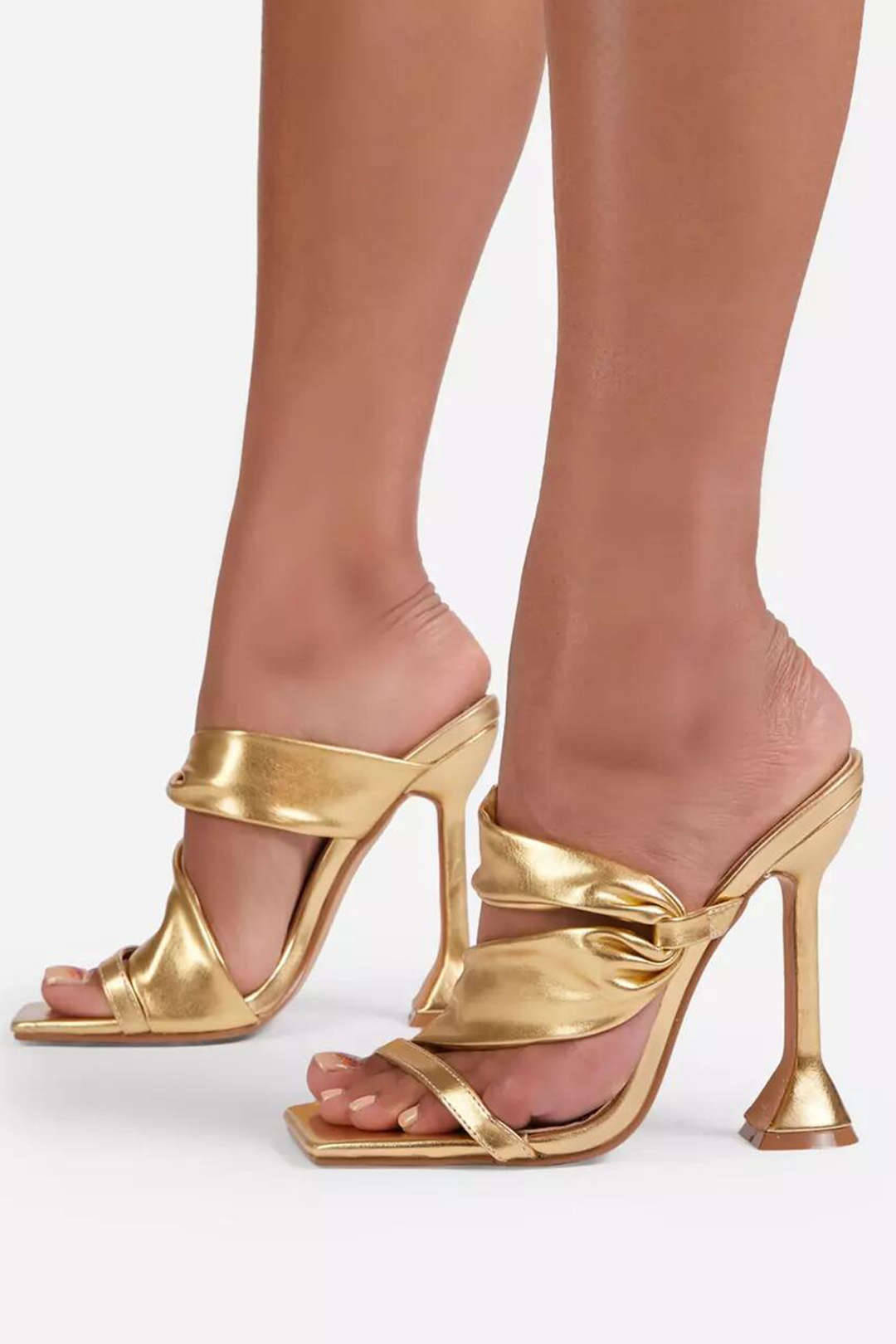 Clara™ Metallic Square Toe High Heel