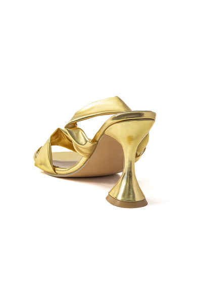 Clara™ Metallic Square Toe High Heel