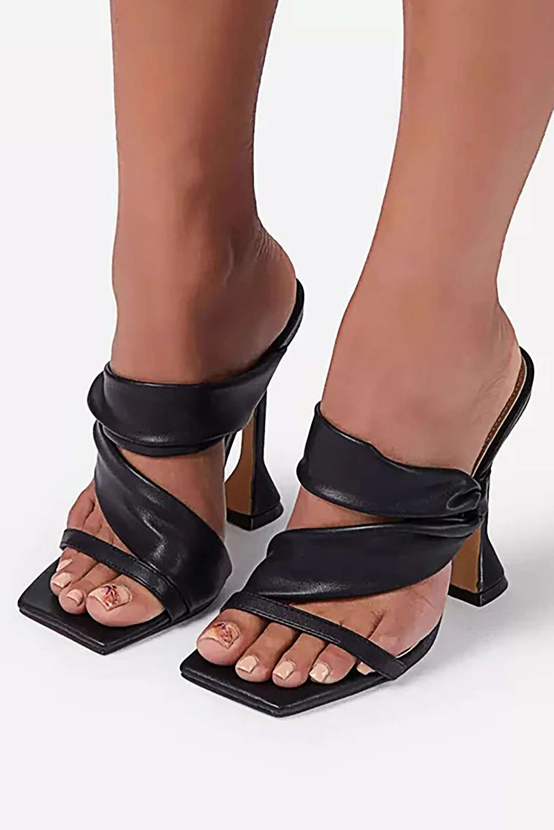 Clara™ Metallic Square Toe High Heel