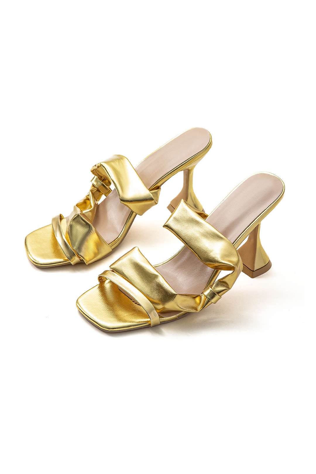 Clara™ Metallic Square Toe High Heel