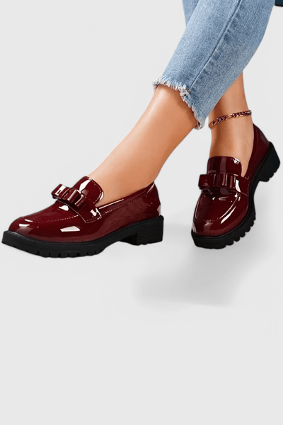 Zinnia™ Bow Detail Block Heel Loafers