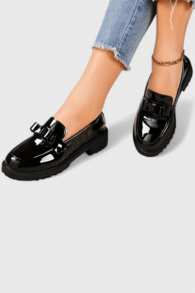 Zinnia™ Bow Detail Block Heel Loafers